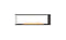 Ecosmart Fire Flex 68PN Peninsula Fireplace Insert - Black Finish / Stainless Steel Burner - ESF.FX.68PN