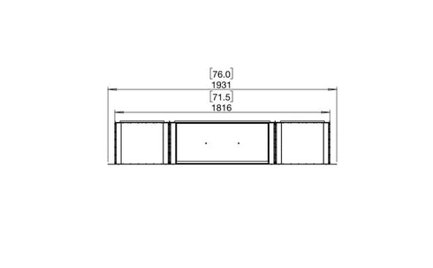 Ecosmart Fire Flex 68SS.BX2 Single Sided Fireplace Insert - Black Finish / Stainless Steel Burner - ESF.FX.68SS.BX2