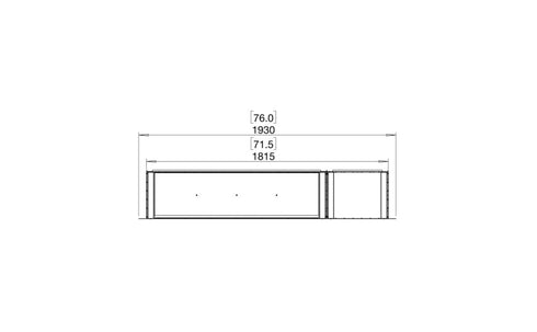 Ecosmart Fire Flex 68SS.BXR Single Sided Fireplace Insert - Black Finish / Stainless Steel Burner - ESF.FX.68SS.BXR