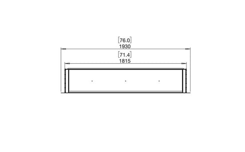 Ecosmart Fire Flex 68SS Single Sided Fireplace Insert - Black Finish / Black Burner - ESF.FX.68SS.B