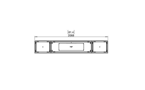 Ecosmart Fire Flex 78BN.BX2 Bench Fireplace Insert - Black Finish / Stainless Steel Burner - ESF.FX.78BN.BX2
