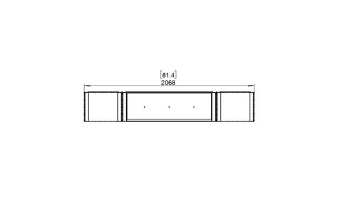 Ecosmart Fire Flex 78BY.BX2 Bay Fireplace Insert - Black Finish / Stainless Steel Burner - ESF.FX.78BY.BX2