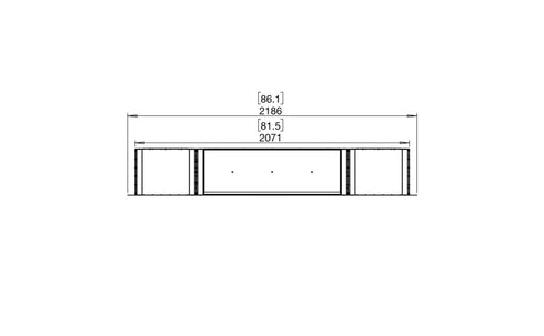 Ecosmart Fire Flex 78DB.BX2 Double Sided Fireplace Insert - Black Finish / Stainless Steel Burner - ESF.FX.78DB.BX2