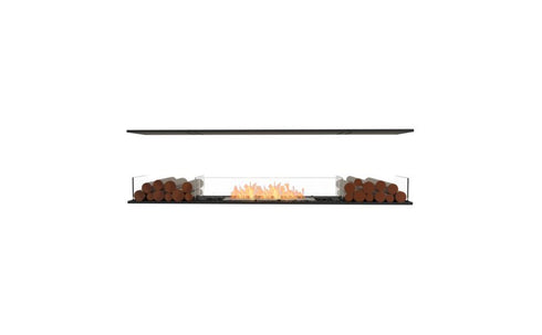 Ecosmart Fire Flex 78IL.BX2 Island Fireplace Insert - Black Finish / Stainless Steel Burner - ESF.FX.78IL.BX2
