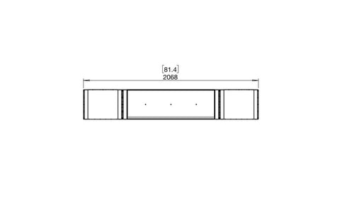 Ecosmart Fire Flex 78IL.BX2 Island Fireplace Insert - Black Finish / Stainless Steel Burner - ESF.FX.78IL.BX2
