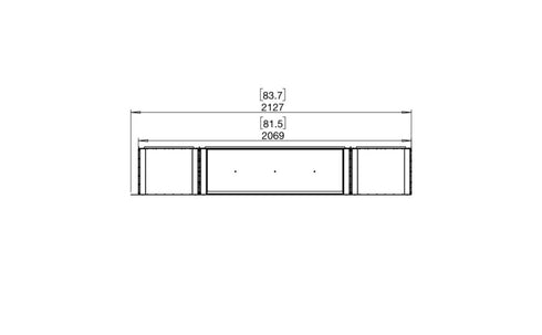 Ecosmart Fire Flex 78RC.BX2 Right Corner Fireplace Insert - Black Finish / Stainless Steel Burner - ESF.FX.78RC.BX2