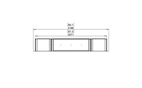 Ecosmart Fire Flex 78SS.BX2 Single Sided Fireplace Insert - Black Finish / Black Burner - ESF.FX.78SS.BX2.B