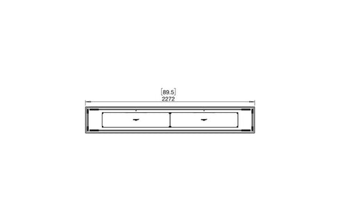 Ecosmart Fire Flex 86BN Bench Fireplace Insert - Black Finish / Stainless Steel Burner - ESF.FX.86BN