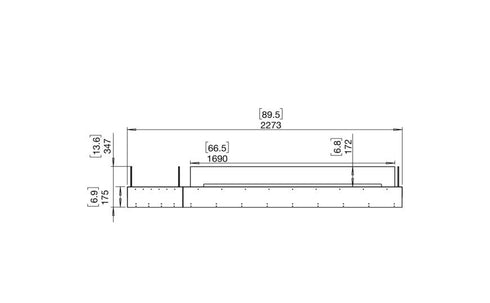 Ecosmart Fire Flex 86BN.BX1 Bench Fireplace Insert - Black Finish / Stainless Steel Burner - ESF.FX.86BN.BX1