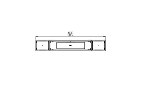 Ecosmart Fire Flex 86BN.BX2 Bench Fireplace Insert - Black Finish / Stainless Steel Burner - ESF.FX.86BN.BX2