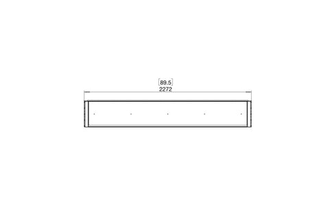 Ecosmart Fire Flex 86BY Bay Fireplace Insert - Black Finish / Stainless Steel Burner - ESF.FX.86BY
