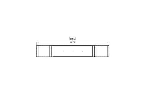 Ecosmart Fire Flex 86BY.BX2 Bay Fireplace Insert - Black Finish / Black Burner - ESF.FX.86BY.BX2.B