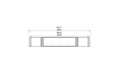 Ecosmart Fire Flex 86DB.BX2 Double Sided Fireplace Insert - Black Finish / Stainless Steel Burner - ESF.FX.86DB.BX2