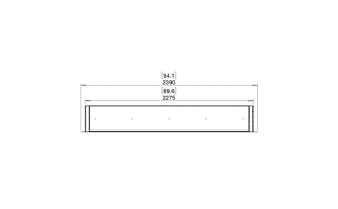 Ecosmart Fire Flex 86DB Double Sided Fireplace Insert - Black Finish / Stainless Steel Burner - ESF.FX.86DB