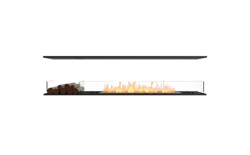 Ecosmart Fire Flex 86IL.BX1 Island Fireplace Insert - Black Finish / Stainless Steel Burner - ESF.FX.86IL.BX1
