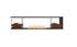 Ecosmart Fire Flex 86PN.BX2 Peninsula Fireplace Insert - Black Finish / Stainless Steel Burner - ESF.FX.86PN.BX2