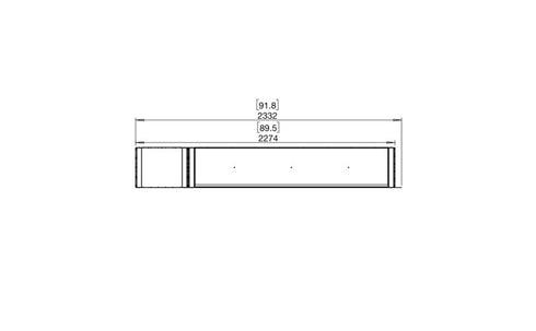 Ecosmart Fire Flex 86PN.BXL Peninsula Fireplace Insert - Black Finish / Black Burner - ESF.FX.86PN.BXL.B