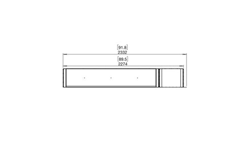 Ecosmart Fire Flex 86PN.BXR Peninsula Fireplace Insert - Black Finish / Stainless Steel Burner - ESF.FX.86PN.BXR