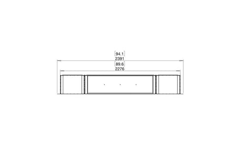 Ecosmart Fire Flex 86SS.BX2 Single Sided Fireplace Insert - Black Finish / Stainless Steel Burner - ESF.FX.86SS.BX2