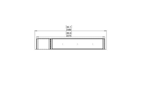 Ecosmart Fire Flex 86SS.BXL Single Sided Fireplace Insert - Black Finish / Stainless Steel Burner - ESF.FX.86SS.BXL