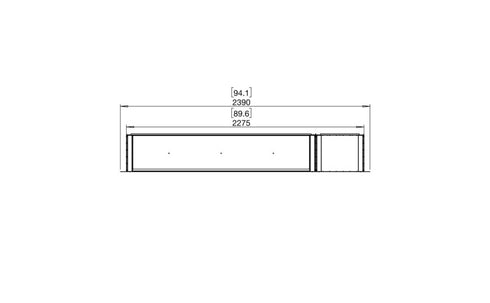 Ecosmart Fire Flex 86SS.BXR Single Sided Fireplace Insert - Black Finish / Black Burner - ESF.FX.86SS.BXR.B