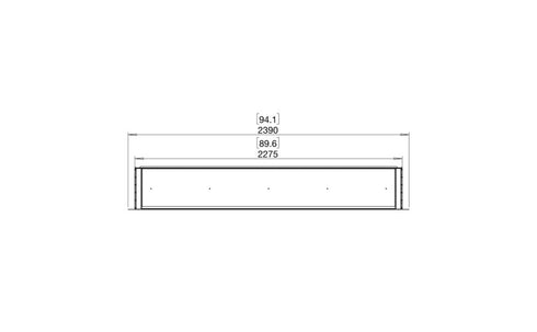 Ecosmart Fire Flex 86SS Single Sided Fireplace Insert - Black Finish / Stainless Steel Burner - ESF.FX.86SS