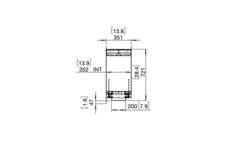 Ecosmart Fire Flex 140DB.BX2 Double Sided Fireplace Insert - Black Finish / Black Burner - ESF.FX.140DB.BX2.B