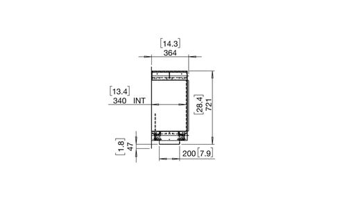 Ecosmart Fire Flex 140SS.BXR Single Sided Fireplace Insert - Black Finish / Stainless Steel Burner - ESF.FX.140SS.BXR