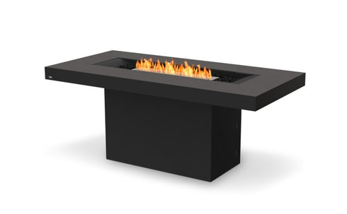 Ecosmart Fire Gin 90 (Bar) Fire Pit Table - Graphite Finish / Stainless Steel Burner - ESF.O.GIN.90.B.GH