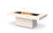 Ecosmart Fire Gin 90 (Dining) Fire Pit Table - Bone Finish / Stainless Steel Burner - ESF.O.GIN.90.D.BO