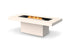 Ecosmart Fire Gin 90 (Dining) Fire Pit Table - Bone Finish / Stainless Steel Burner - ESF.O.GIN.90.D.BO