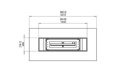 Ecosmart Fire Gin 90 (Dining) Fire Pit Table - Teak Finish / Black Burner - ESF.O.GIN.90.D.TN.B