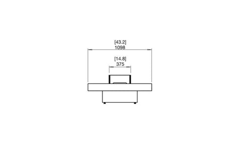 Ecosmart Fire Gin 90 (Low) Fire Pit Table - Teak Finish / Stainless Steel Burner - ESF.O.GIN.90.L.TN