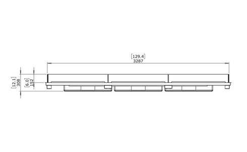 Ecosmart Fire Linear 130 Fire Pit Kit - Black Finish / Black Burner - ESF.B.FPK.L.130.B