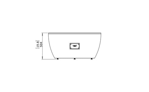 Ecosmart Fire Pod 40 Fire Pit Bowl - Bone Finish / Black Burner - ESF.O.POD.40.BO.B