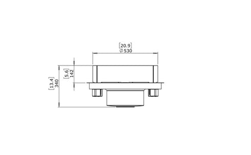 Ecosmart Fire Round 20 Fire Pit Kit - Black Finish / Stainless Steel Burner - ESF.B.FPK.R.20.I
