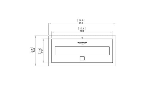 Ecosmart Fire XL500 Ethanol Burner - Stainless Steel Finish - ESF.B.XL5.WTT