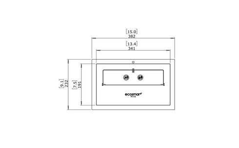 Ecosmart Fire XS340 Ethanol Burner - Black Finish