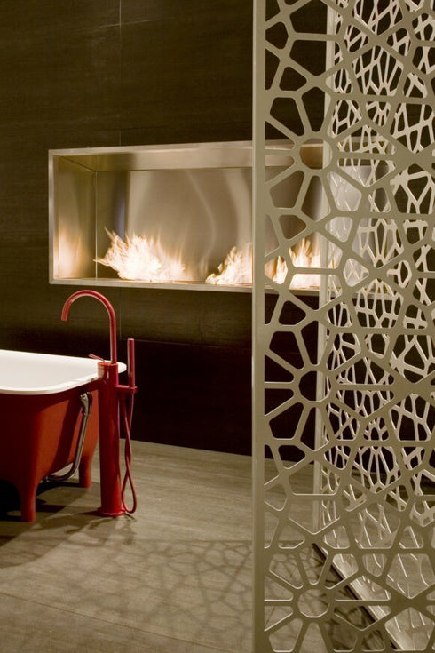 Ecosmart Fire Flex 68SS Single Sided Fireplace Insert - Black Finish / Black Burner - ESF.FX.68SS.B