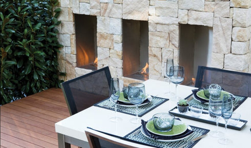 Ecosmart Fire Flex 18SS Single Sided Fireplace Insert - Black Finish / Stainless Steel Burner - ESF.FX.18SS