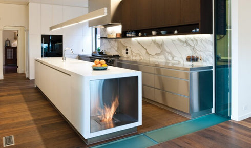 Ecosmart Fire Flex 32SS Single Sided Fireplace Insert - Black Finish / Black Burner - ESF.FX.32SS.B