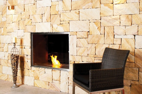 Ecosmart Fire Flex 32DB Double Sided Fireplace Insert - Black Finish / Black Burner - ESF.FX.32DB.B
