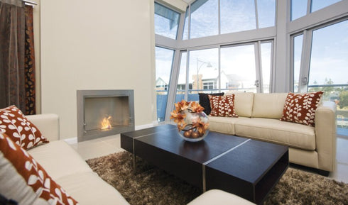 Ecosmart Fire Flex 32SS Single Sided Fireplace Insert - Black Finish / Black Burner - ESF.FX.32SS.B