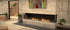 Ecosmart Fire Flex 140BY.BXL Bay Fireplace Insert - Black Finish / Stainless Steel Burner - ESF.FX.140BY.BXL