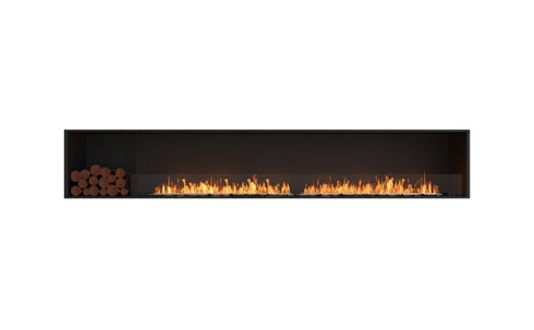 Ecosmart Fire Flex 122SS.BXL Single Sided Fireplace Insert - Black Finish / Stainless Steel Burner - ESF.FX.122SS.BXL