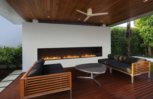 Ecosmart Fire Flex 104SS.BXR Single Sided Fireplace Insert - Black Finish / Stainless Steel Burner - ESF.FX.104SS.BXR