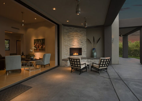 Ecosmart Fire Flex 18SS Single Sided Fireplace Insert - Black Finish / Black Burner - ESF.FX.18SS.B