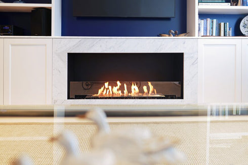 Ecosmart Fire Flex 158SS Single Sided Fireplace Insert - Black Finish / Black Burner - ESF.FX.158SS.B