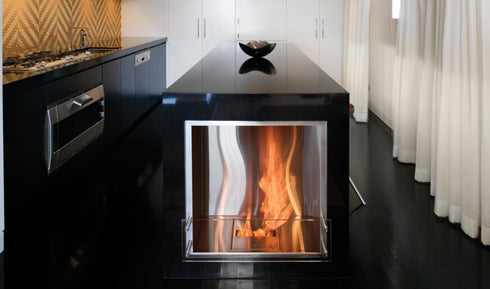 Ecosmart Fire Flex 32SS Single Sided Fireplace Insert - Black Finish / Black Burner - ESF.FX.32SS.B