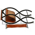 Swen Studio - Folding Chairs 2 pcs Black and Brown Real Leather